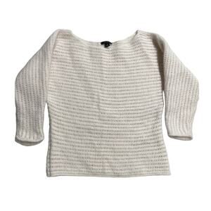 Ann Taylor Angora Sweater Womens Small Dolman Sleeve Boat Neck Rabbit Hair Pink